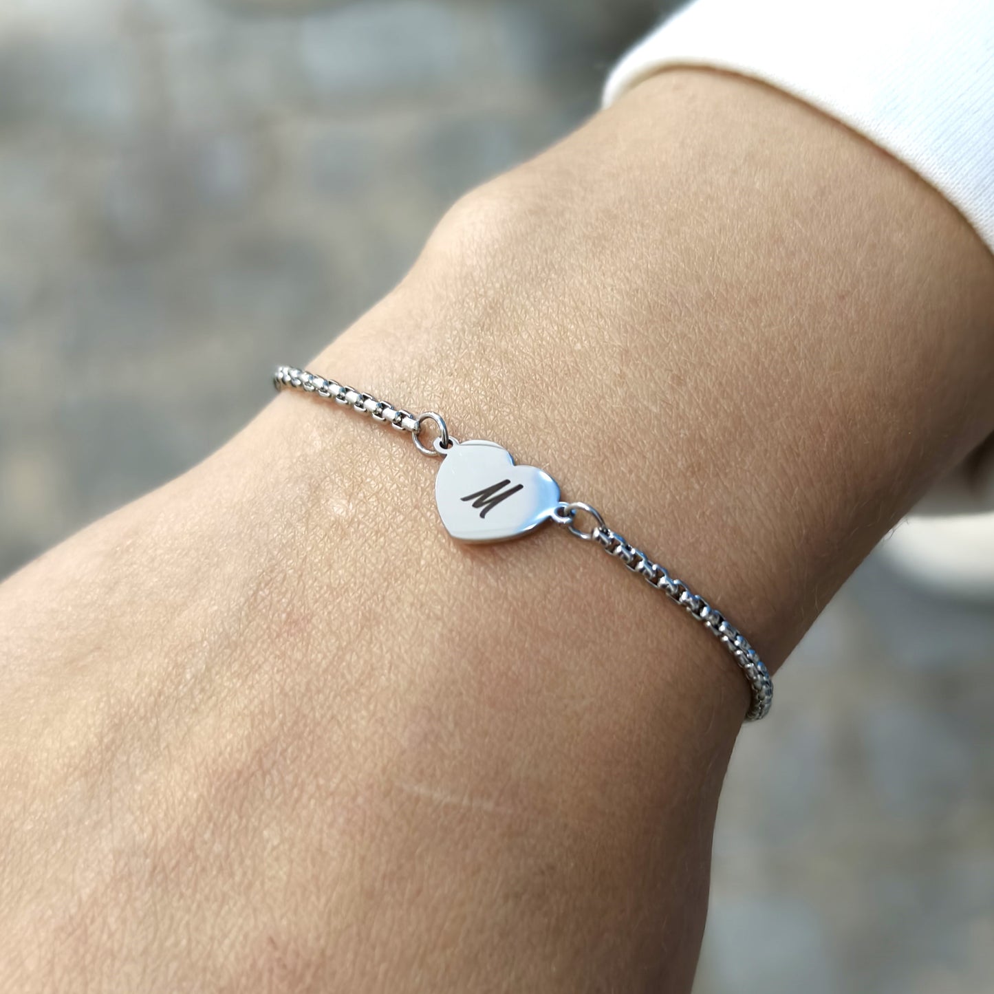 Pulseira Aço Inoxidável • Coração